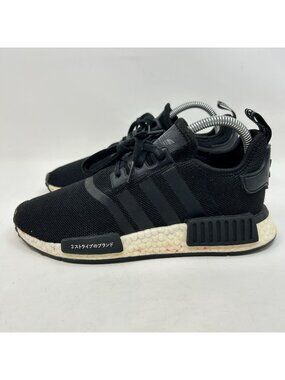Adidas NMD R1 Black Boost Sneakers Men’s 5.5 (Wmns 7 )Triple Black Japan Text